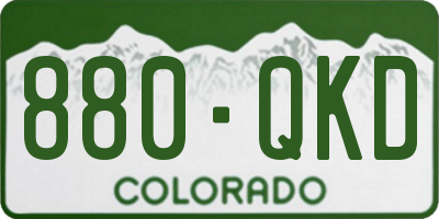 CO license plate 880QKD