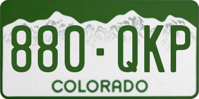CO license plate 880QKP