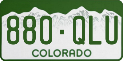 CO license plate 880QLU