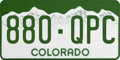 CO license plate 880QPC