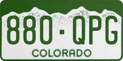 CO license plate 880QPG