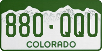 CO license plate 880QQU