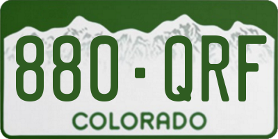 CO license plate 880QRF