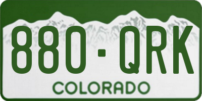 CO license plate 880QRK