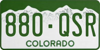 CO license plate 880QSR
