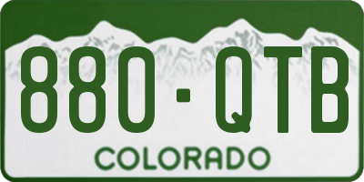 CO license plate 880QTB