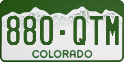 CO license plate 880QTM