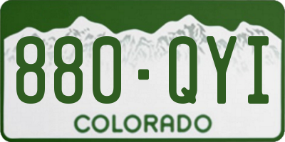CO license plate 880QYI