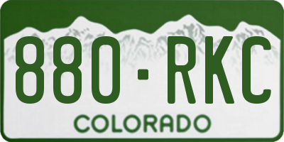 CO license plate 880RKC