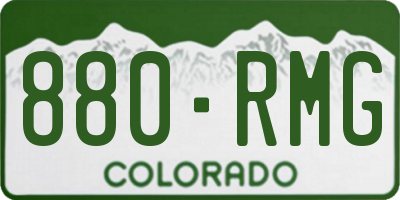 CO license plate 880RMG