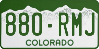 CO license plate 880RMJ