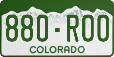 CO license plate 880ROO