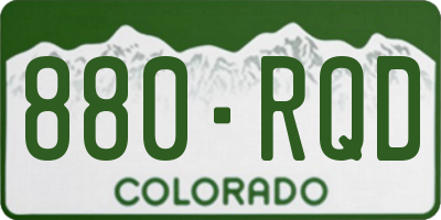 CO license plate 880RQD