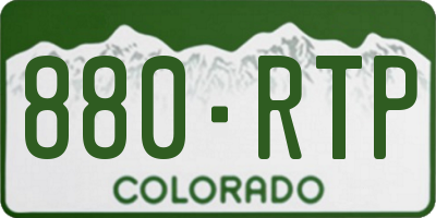 CO license plate 880RTP