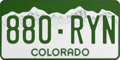 CO license plate 880RYN