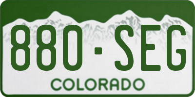 CO license plate 880SEG
