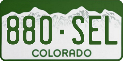 CO license plate 880SEL