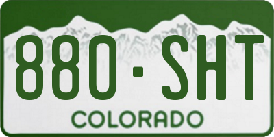CO license plate 880SHT