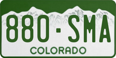 CO license plate 880SMA