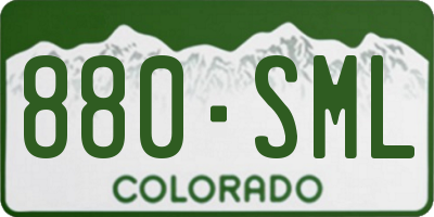 CO license plate 880SML