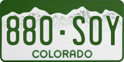 CO license plate 880SOY