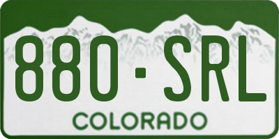 CO license plate 880SRL