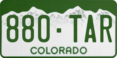 CO license plate 880TAR
