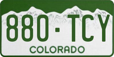 CO license plate 880TCY