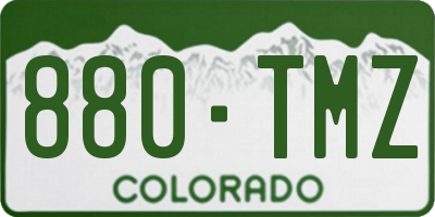 CO license plate 880TMZ