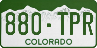 CO license plate 880TPR