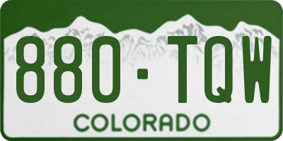 CO license plate 880TQW