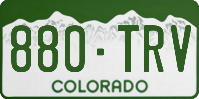 CO license plate 880TRV