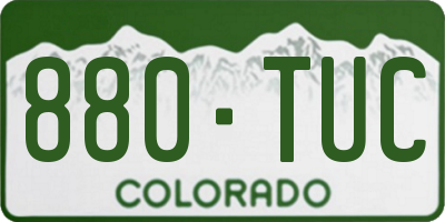 CO license plate 880TUC
