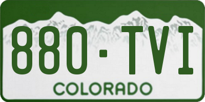 CO license plate 880TVI