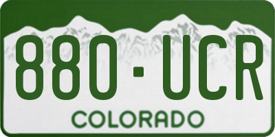 CO license plate 880UCR
