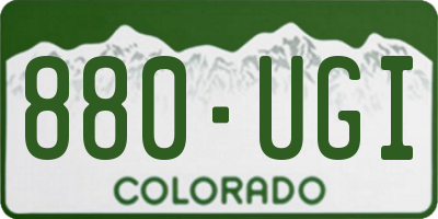 CO license plate 880UGI
