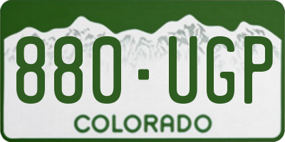 CO license plate 880UGP