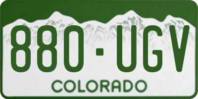 CO license plate 880UGV
