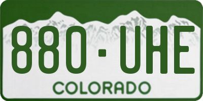 CO license plate 880UHE