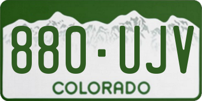 CO license plate 880UJV