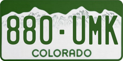 CO license plate 880UMK