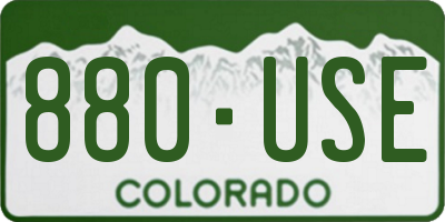 CO license plate 880USE