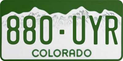 CO license plate 880UYR