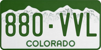 CO license plate 880VVL