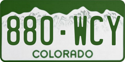 CO license plate 880WCY
