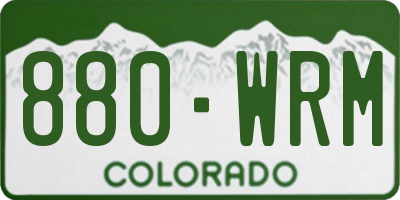 CO license plate 880WRM