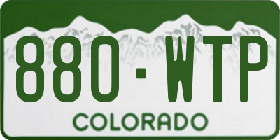 CO license plate 880WTP