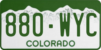 CO license plate 880WYC