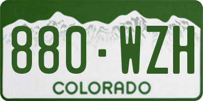 CO license plate 880WZH