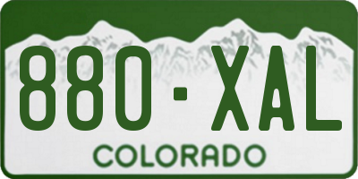 CO license plate 880XAL
